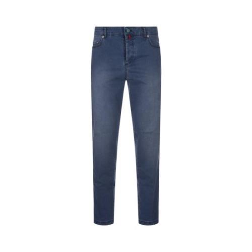 Blå Tapered Denim Jeans