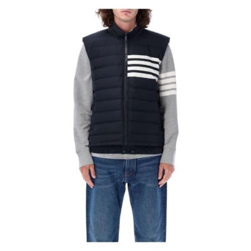 Navy Dunfyldt Ski Vest 4-Bar Stribe