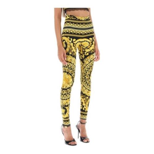 Barocco Print High-Rise Leggings