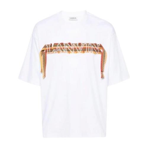 Hvid Oversize Blonder T-shirt