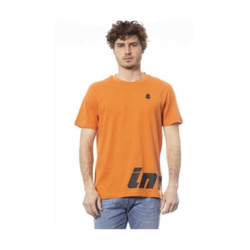 Orange Logo Print T-shirt