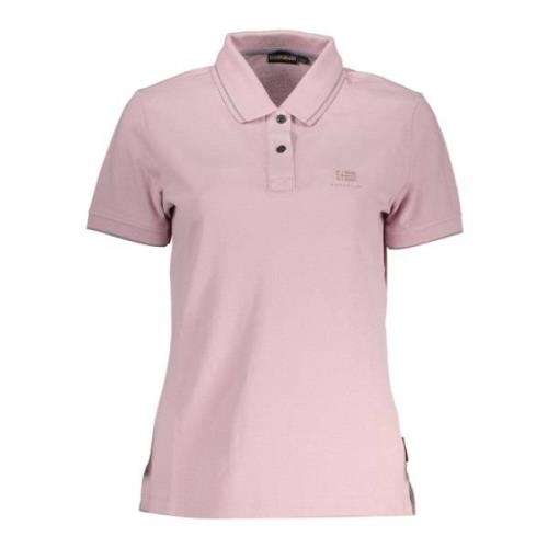 Stilfuld Pink Polo med Kontrastdetaljer