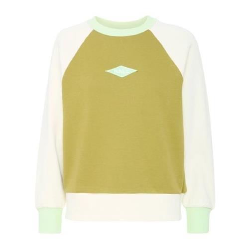 Raglan Crew Neck Sweatshirt Moss Green