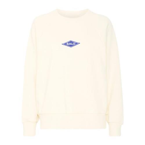 Rimini Raglan Crew Neck Sweatshirt Off White