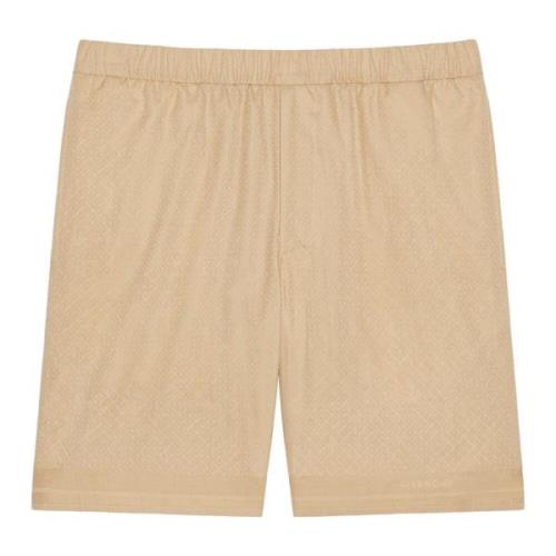 Beige Shorts med 4G Mønster