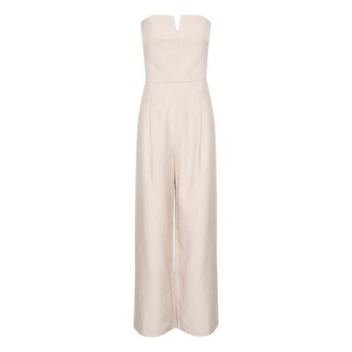 Slim-Fit Jumpsuit Silver Cloud