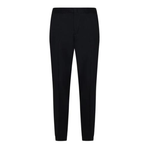 Sort Techmerino Joggers med Elastisk Talje