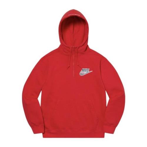 Begrænset udgave Rød Half Zip Hoodie