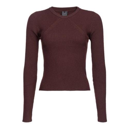 Ribstrikket Brun Sweater