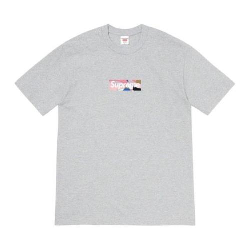 Begrænset udgave Box Logo Tee Grå/Rosa