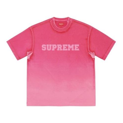 Gradient Pink Bomuld Logo T-shirt