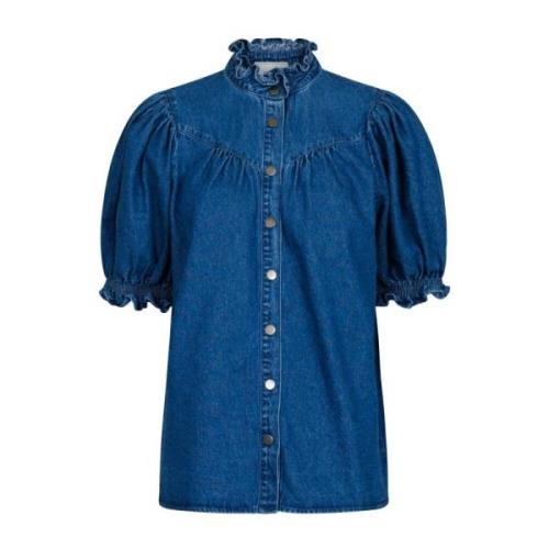 Blå Avalon Denim Skjorte Top