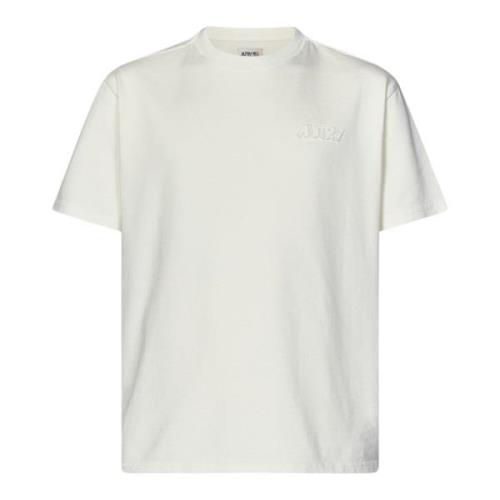 Hvid T-shirt med Tone-on-tone Logo