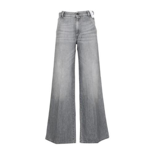 Højtaljet Wide Leg Denim Jeans