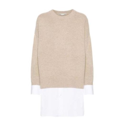 Beige Lagdelt Sweater