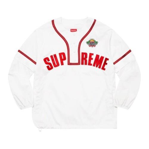 Snap-Off Sleeve Baseball Top White