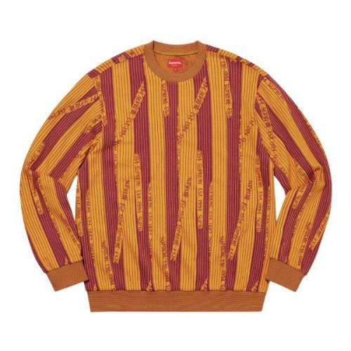 Tekstureret Stribet Crewneck Sweaters