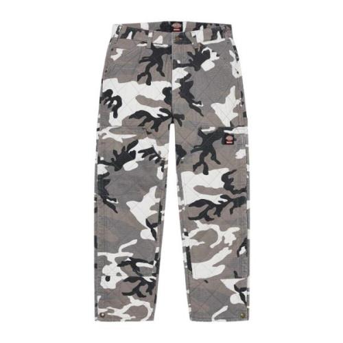 Quilted Double Knee Painter Pant Grey Camo