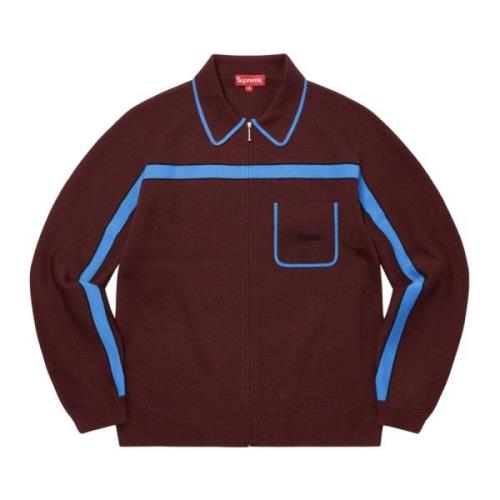 Begrænset udgave Burgundy Zip Up Cardigan