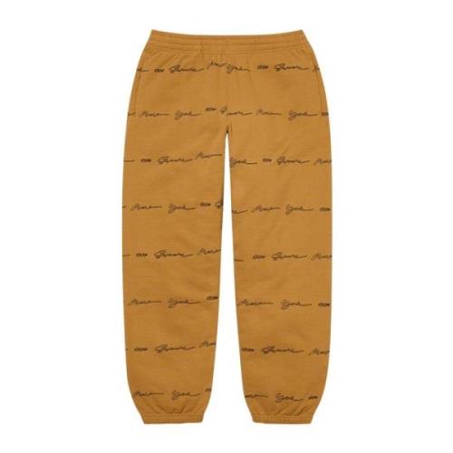 Script Stripe Sweatpant Dark Mustard