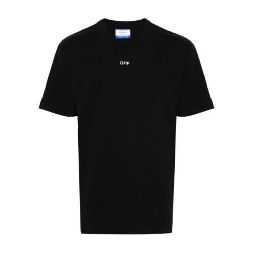 Sort T-shirt med Logo Print