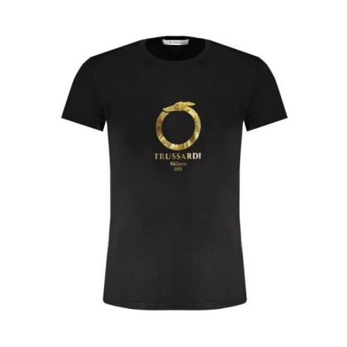 Sort T-shirt med Print Logo