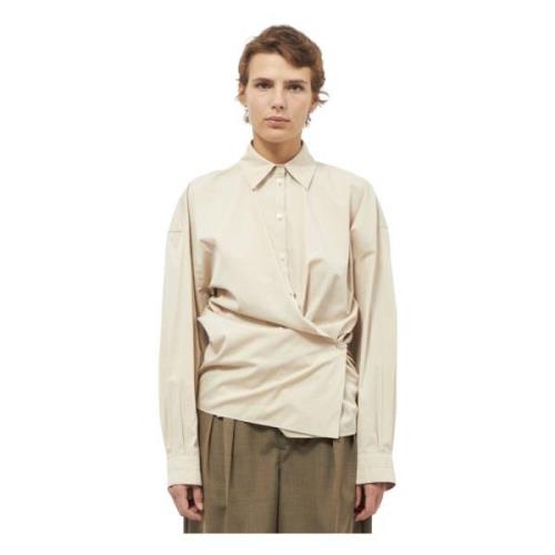 Beige Twisted Cotton Shirt