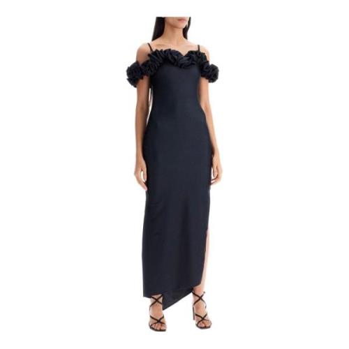 Blomstret Ruffle Maxi Kjole