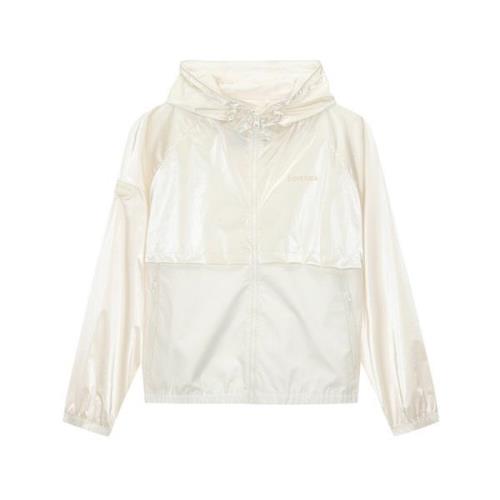 Creme Hoodie Windbreaker Jakke