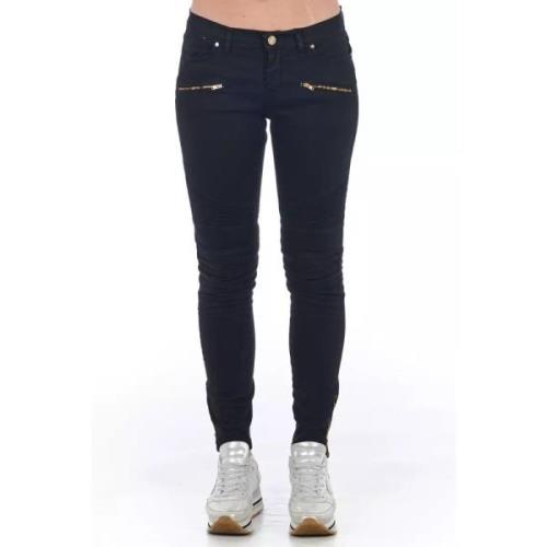 Elegant Biker Stretch Denim Jeans