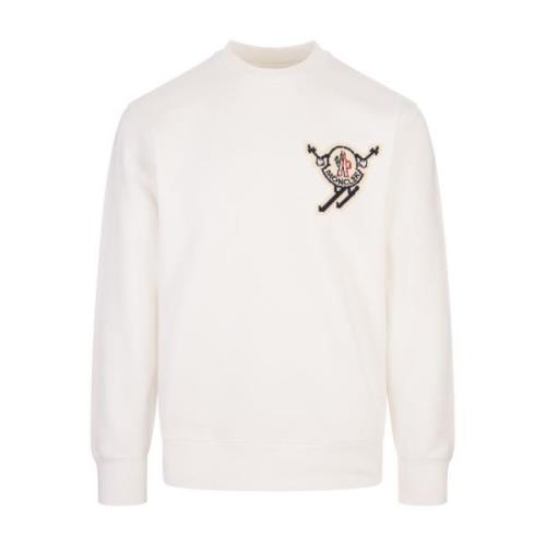 Hvid Skiløber Logo Sweatshirt