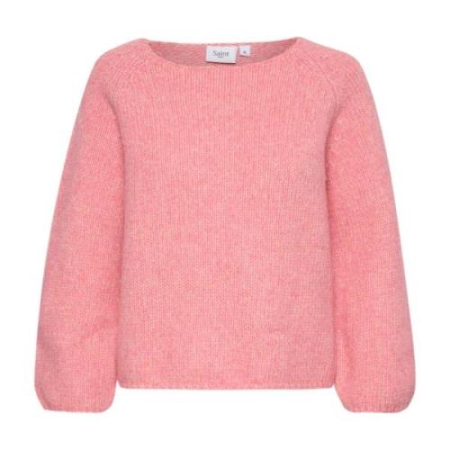 Uld Pullover Strik Chateau Rose Melange