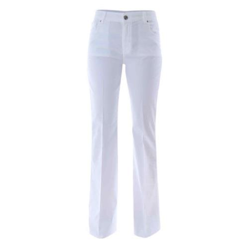 Flared cotton trousers