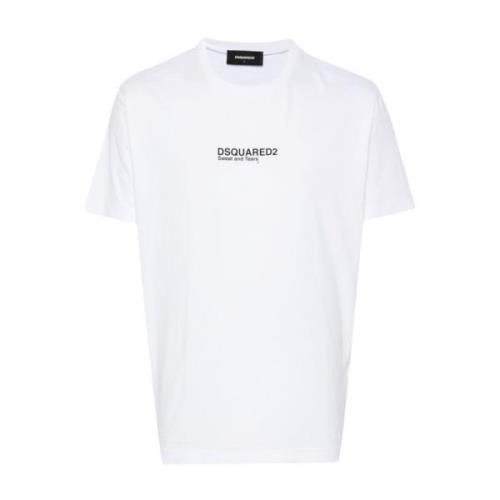 Hvide T-shirts og Polos med Logo Print