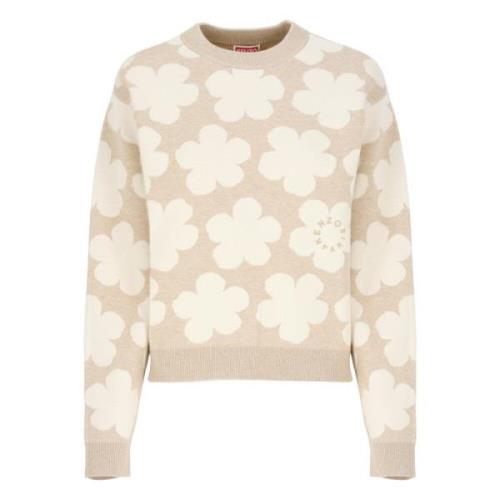 Beige Sweater med Hana Dots Mønster