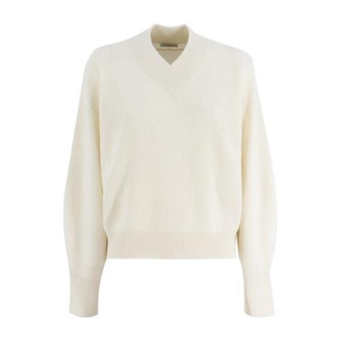 V-Hals Ribstrikket Sweater