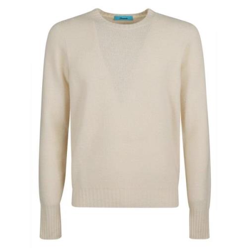 Beige Lambswool Crew Neck Sweater