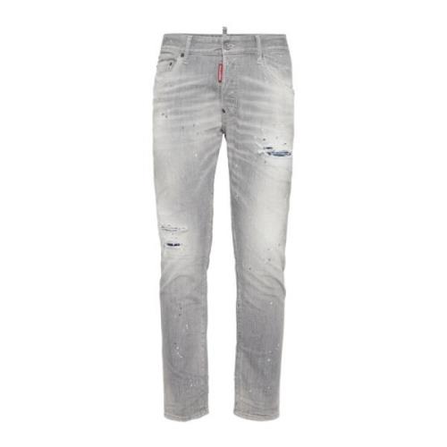 Grå Distressed Skinny Jeans