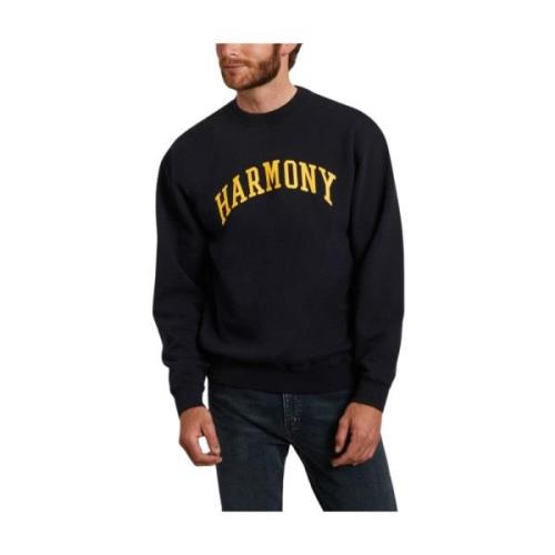 Bomuld Navy Blå Universitets Sweatshirt