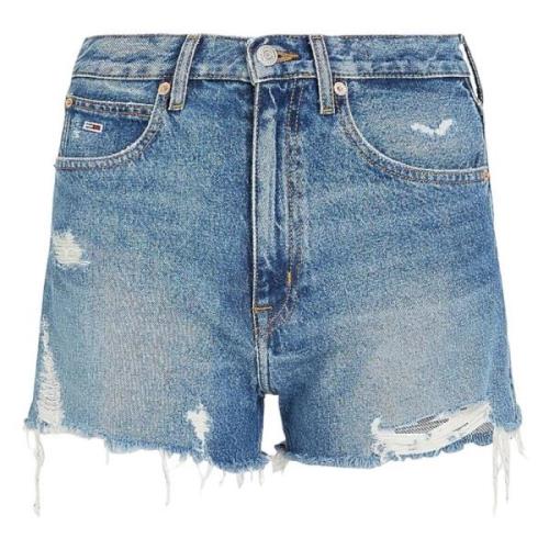 Distressed Frayed Hem Denim Hotpants Shorts