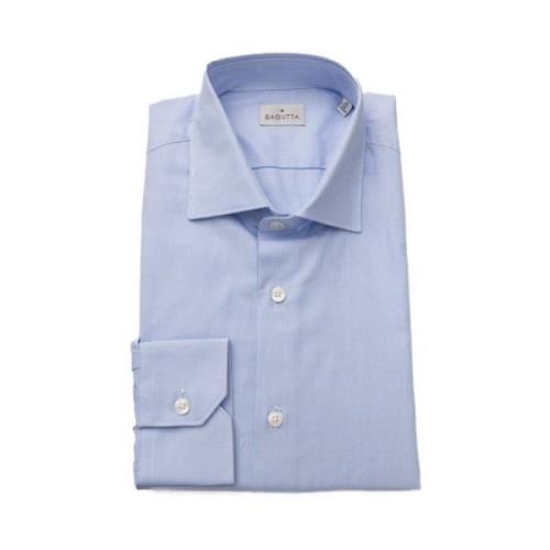 Elegant Light Blue French Collar Shirt