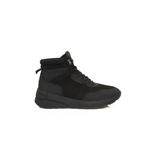 Sort Læder High Top Sneaker