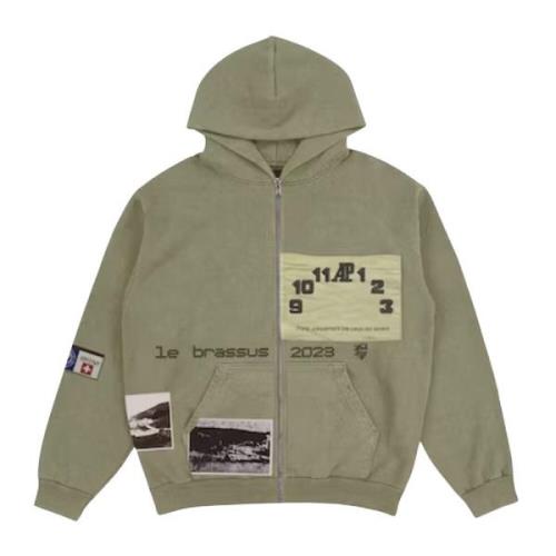 Begrænset udgave Zip Up Hoodie Khaki Brown