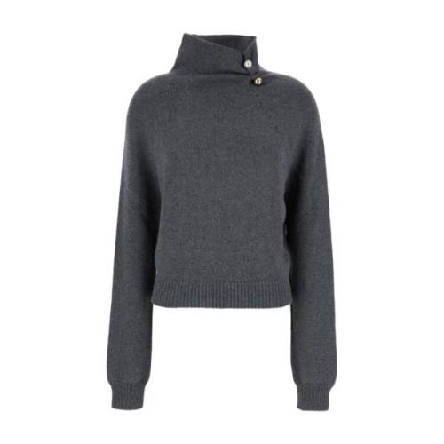 Grå High Neck Sweater