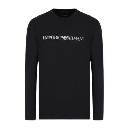 Herre Slim-Fit Langærmet Bomuld T-Shirt