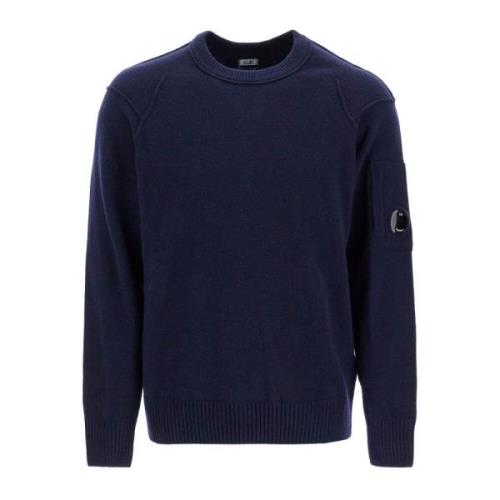 Crewneck Pullover i Uldblanding med Linse