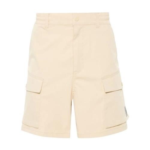 Afslappet pasform polyester twill shorts