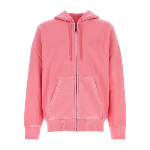 Pink Hooded Duster Script Jacket