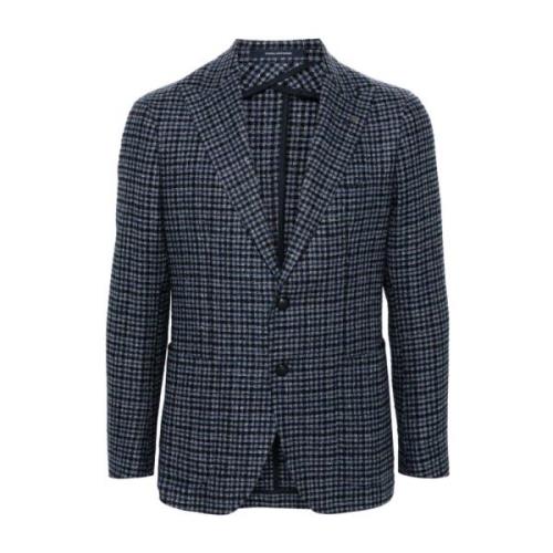 Ternmønster Blazer med Broche Detalje