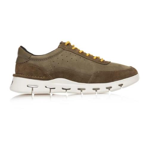 Grøn Nubuck Herre Sneakers Nature